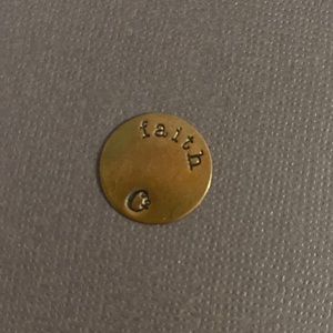Origami Owl Plate | Faith | Rose Gold